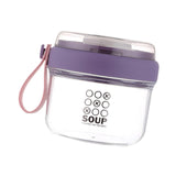 Maxbell Salad Cup Food Storage Airtight Lid Oats Container for Milk Meal Prep Yogurt Purple