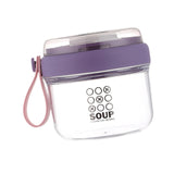 Maxbell Salad Cup Food Storage Airtight Lid Oats Container for Milk Meal Prep Yogurt Purple
