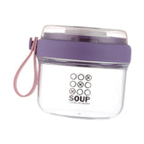 Maxbell Salad Cup Food Storage Airtight Lid Oats Container for Milk Meal Prep Yogurt Purple