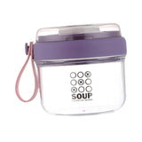 Maxbell Salad Cup Food Storage Airtight Lid Oats Container for Milk Meal Prep Yogurt Purple