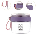 Maxbell Salad Cup Food Storage Airtight Lid Oats Container for Milk Meal Prep Yogurt Purple