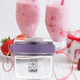 Maxbell Salad Cup Food Storage Airtight Lid Oats Container for Milk Meal Prep Yogurt Purple