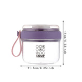 Maxbell Salad Cup Food Storage Airtight Lid Oats Container for Milk Meal Prep Yogurt Purple