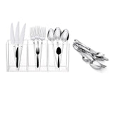 Maxbell Acrylic Desktop Organizer Box 3 Grid Kitchen Utensil Rack for Office Outdoor clear