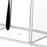 Maxbell Acrylic Desktop Organizer Box 3 Grid Kitchen Utensil Rack for Office Outdoor clear