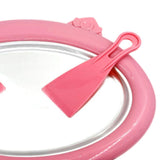 Maxbell Ice Cream Maker Rolled Ice Machine for Frozen Yogurt Sorbets Soft Serve pink