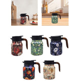 Maxbell Vacuum Kettle Floral Teapot Portable Hot Water Bottle for Party Home Kitchen red