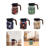 Maxbell Vacuum Kettle Floral Teapot Portable Hot Water Bottle for Party Home Kitchen red