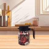 Maxbell Vacuum Kettle Floral Teapot Portable Hot Water Bottle for Party Home Kitchen red