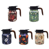 Maxbell Vacuum Kettle Floral Teapot Portable Hot Water Bottle for Party Home Kitchen red