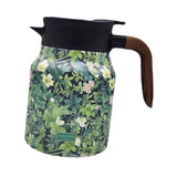 Maxbell Vacuum Kettle Floral Teapot Portable Hot Water Bottle for Party Home Kitchen green