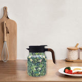 Maxbell Vacuum Kettle Floral Teapot Portable Hot Water Bottle for Party Home Kitchen green