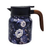 Maxbell Vacuum Kettle Floral Teapot Portable Hot Water Bottle for Party Home Kitchen violet