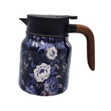 Maxbell Vacuum Kettle Floral Teapot Portable Hot Water Bottle for Party Home Kitchen violet