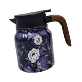 Maxbell Vacuum Kettle Floral Teapot Portable Hot Water Bottle for Party Home Kitchen violet