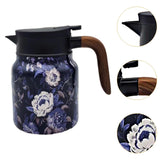 Maxbell Vacuum Kettle Floral Teapot Portable Hot Water Bottle for Party Home Kitchen violet