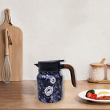 Maxbell Vacuum Kettle Floral Teapot Portable Hot Water Bottle for Party Home Kitchen violet