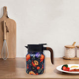 Maxbell Vacuum Kettle Floral Teapot Portable Hot Water Bottle for Party Home Kitchen orange