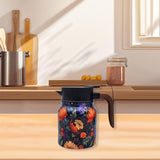 Maxbell Vacuum Kettle Floral Teapot Portable Hot Water Bottle for Party Home Kitchen orange