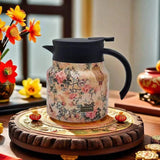 Maxbell Vacuum Kettle Floral Teapot Portable Hot Water Bottle for Party Home Kitchen pink