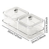 Maxbell Dried Fruit Plate Divided Serving Platter for Living Room Dining Room Snacks white 2 grids