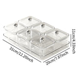 Maxbell Dried Fruit Plate Divided Serving Platter for Living Room Dining Room Snacks white 6 grids