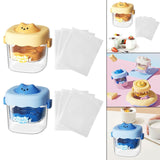 Maxbell Greek Yogurt Strainer with Lid Whey Separator for Sauce Nut Milk Fruit Juice Yellow