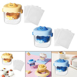 Maxbell Greek Yogurt Strainer with Lid Whey Separator for Sauce Nut Milk Fruit Juice Yellow