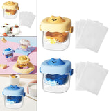 Maxbell Greek Yogurt Strainer with Lid Whey Separator for Sauce Nut Milk Fruit Juice Yellow