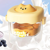 Maxbell Greek Yogurt Strainer with Lid Whey Separator for Sauce Nut Milk Fruit Juice Yellow