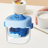 Maxbell Greek Yogurt Strainer with Lid Whey Separator for Sauce Nut Milk Fruit Juice Blue