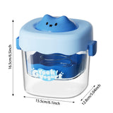 Maxbell Greek Yogurt Strainer with Lid Whey Separator for Sauce Nut Milk Fruit Juice Blue