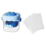 Maxbell Greek Yogurt Strainer with Lid Whey Separator for Sauce Nut Milk Fruit Juice Blue