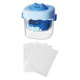 Maxbell Greek Yogurt Strainer with Lid Whey Separator for Sauce Nut Milk Fruit Juice Blue