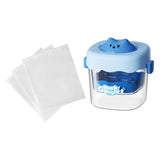 Maxbell Greek Yogurt Strainer with Lid Whey Separator for Sauce Nut Milk Fruit Juice Blue