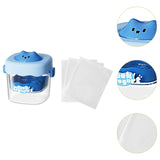 Maxbell Greek Yogurt Strainer with Lid Whey Separator for Sauce Nut Milk Fruit Juice Blue