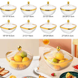 Maxbell Countertop Fruit Bowl with Lid Fruit Basket for Kitchen Counter Fruit Snacks Round S