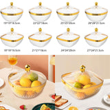 Maxbell Countertop Fruit Bowl with Lid Fruit Basket for Kitchen Counter Fruit Snacks Round S