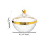 Maxbell Countertop Fruit Bowl with Lid Fruit Basket for Kitchen Counter Fruit Snacks Round M