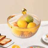 Maxbell Countertop Fruit Bowl with Lid Fruit Basket for Kitchen Counter Fruit Snacks Round M