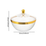 Maxbell Countertop Fruit Bowl with Lid Fruit Basket for Kitchen Counter Fruit Snacks Round L