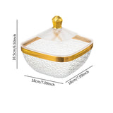 Maxbell Countertop Fruit Bowl with Lid Fruit Basket for Kitchen Counter Fruit Snacks Square S