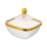 Maxbell Countertop Fruit Bowl with Lid Fruit Basket for Kitchen Counter Fruit Snacks Square S