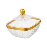 Maxbell Countertop Fruit Bowl with Lid Fruit Basket for Kitchen Counter Fruit Snacks Square S