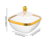 Maxbell Countertop Fruit Bowl with Lid Fruit Basket for Kitchen Counter Fruit Snacks Square M