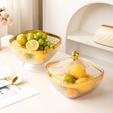 Maxbell Countertop Fruit Bowl with Lid Fruit Basket for Kitchen Counter Fruit Snacks Square L