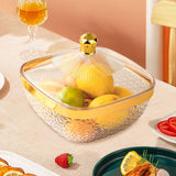 Maxbell Countertop Fruit Bowl with Lid Fruit Basket for Kitchen Counter Fruit Snacks Square L