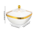 Maxbell Countertop Fruit Bowl with Lid Fruit Basket for Kitchen Counter Fruit Snacks Square XL