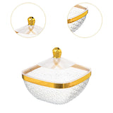 Maxbell Countertop Fruit Bowl with Lid Fruit Basket for Kitchen Counter Fruit Snacks Square XL
