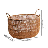 Maxbell Woven Basket with Handles Large Laundry Hamper for Laundry Room Home Pillows L